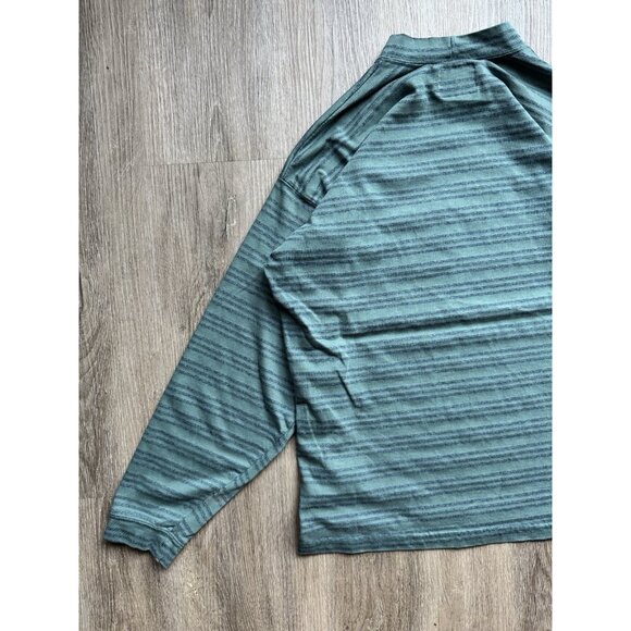 Vintage 90s Code Bleu Jeans Pocket Stripe Shirt Long Sleeve Streetwear Hype Art - Picture 9 of 13